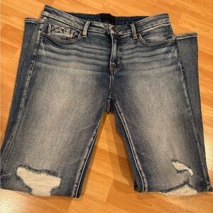 Buckle Black Distressed Bootcut Jeans